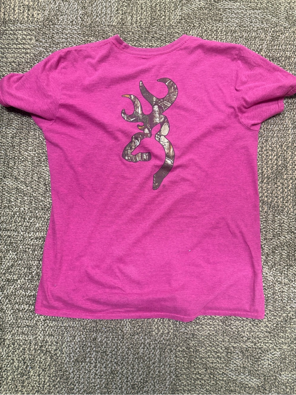 Browning Hot Pink Short-Sleeve Tee with Camo Buckmark
